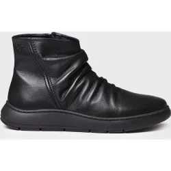 Botines de mujer de piel con cremallera