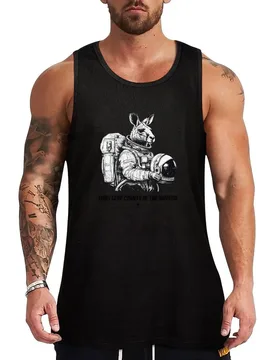 Bounce the Cosmonaut Kangaroo - WHITE TEE Tank Top Landscape Print Tank Top Nature Graphic Sleeveless - Aliexpress - FashionsVida