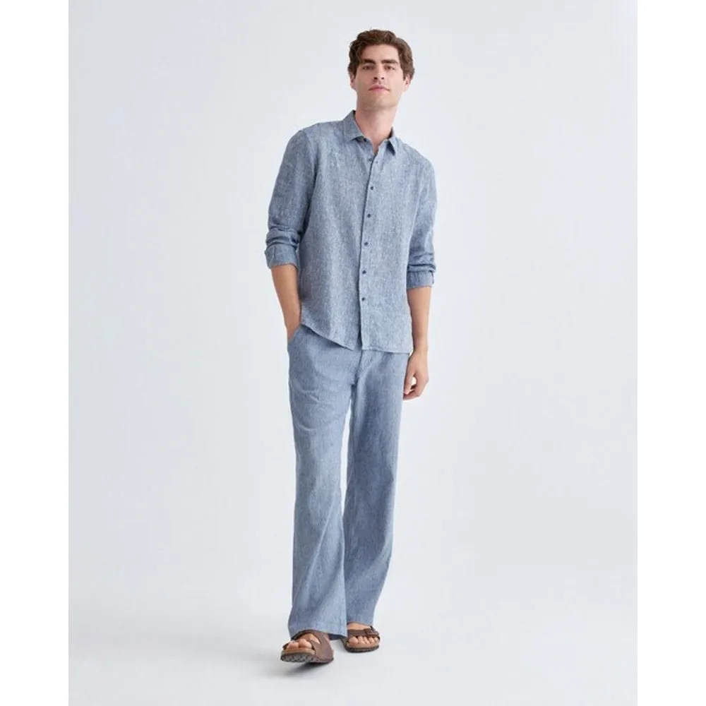 Camisa de hombre tejido lino - Michael Kors - FashionsVida