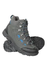 Adventurer' Mens Isodry Boots Cushioned Footbed Breathable Waterproof Hiking Shoes Dark Grey - Size Uk 7
