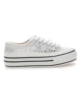 Sneakers bianche platform con dettagli a contrasto E108 38 - Energy - FashionsVida