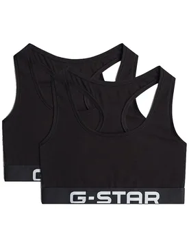 Reggiseno D2932-01 Racerback Bralette 2 Unità Black M - G-Star - FashionsVida