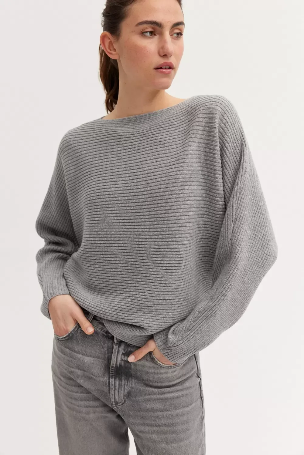 XXL Horizontal rib Pullover female - XXL - FashionsVida