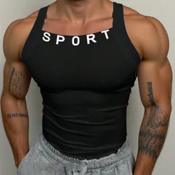 Camiseta de tirantes deportiva para hombre, casual para correr al aire libre, gimnasio