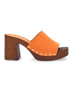 Zoccoli Arancione Con Tacco 9 cm 8508 40