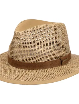Medfield Seagrass Summer Hat by - nature - Size: S (54-55 cm) - Stetson - FashionsVida