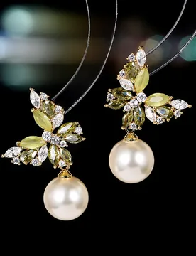 Spring and Summer New Super Fairy Sweet Zircon Butterfly Pearl Earrings for Women S925 Silver Needle Fashion Light Luxury High-e - Aliexpress - FashionsVida