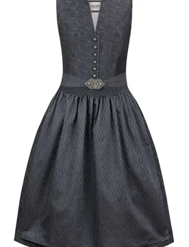 Dirndl Enna (grau, Gr. 32) von Heimatgwand für Damen, 40% Baumwolle,60% Polyester - Stockerpoint - FashionsVida