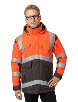 Veste Safe Young 09030 Hi-Vis Red / Dark Anthracite L