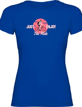 Maglietta A Maniche Corte Just Enjoy The Ride Royal Blue - Kruskis - FashionsVida