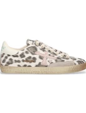 Para mujer. STEVEND Zapatillas de piel Stevend 7272 animalprint (36), Plano, Cordones, Casual