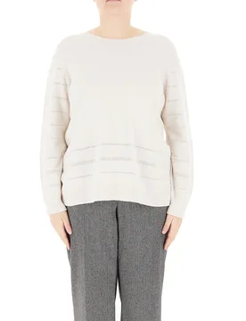 Maglione misto lana PANNA L - PERSONA by MARINA RINALDI - FashionsVida