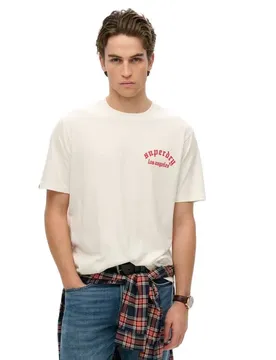 T-shirt à Manches Courtes Neo Trad Tattoo Loose Bone White S