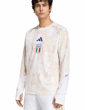 Italia mundial 2026 primera equipacion prematch sudadera entrenamiento fútbol Blanco (M)