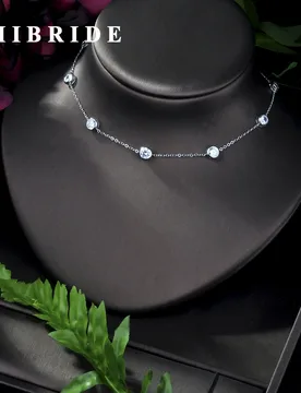 Hibride Elegant Round-shaped Cubic Zirconia Pendant Necklace For Bride Fashion Wedding Jewelry Free Shipping P03 - Aliexpress - FashionsVida