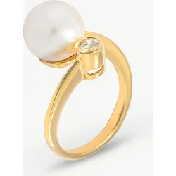 Anillo perla 10mm y circonita redonda selene