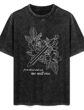 From Blood and Ash, We Will Rise T-Shirt Gym Wear Breathable Short Sleeve Tee - Aliexpress - FashionsVida