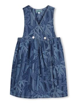 Kenzo Vestito Denim Con Stampa