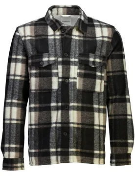 XL Brushed check overshirt male - XL - FashionsVida
