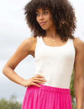 Womens Dorchester 95% Organic Cotton Ribbed Vest - - Size: 8 - Kite Clothing - FashionsVida