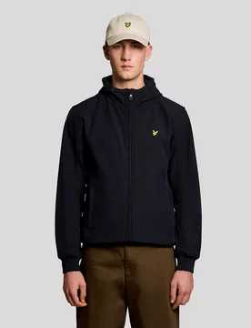 Men's Mesh Lined Softshell Jacket Dark Navy - Lyle & Scott - FashionsVida