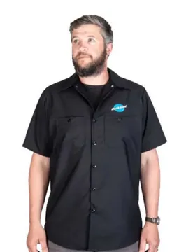 Camicia A Maniche Corte Mecanic Black