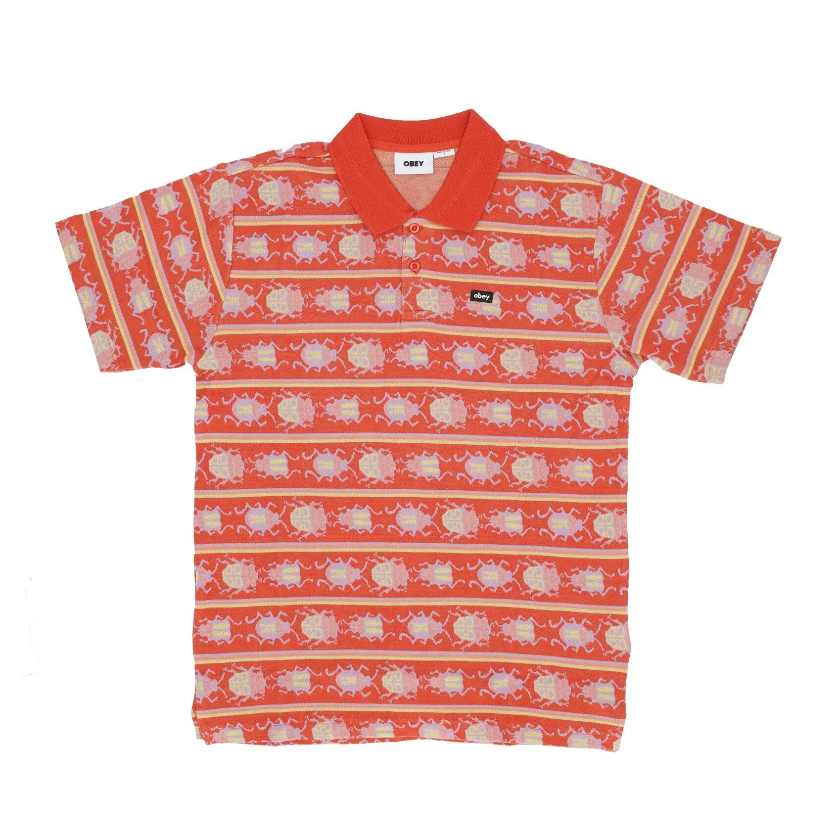 Polo Manica Corta Uomo Bugs Jacquard Polo Roobios Multi - OBEY - FashionsVida