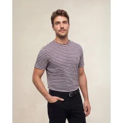 Camiseta de hombre soft de manga corta a rayas