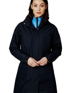 Aden long chaqueta impermeable insulada mujer Marino (XS)