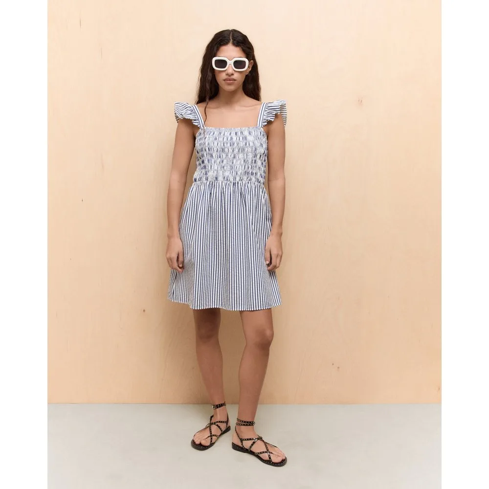 Vestido corto de mujer nido de abeja - Easy Wear - FashionsVida