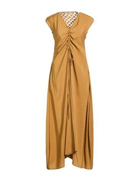 Maxi-Kleid Damen Senf 36 Damen