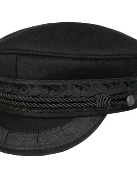 Prince Henry Hat by - black - Female - Size: 53 cm - Hammaburg - FashionsVida