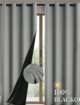 Pieza/2 piezas Cortinas opacas con aislamiento térmico y forro recubierto, adecuadas para sala de estar, dormitorio, cocina, baño, decoración del h - Shein - FashionsVida