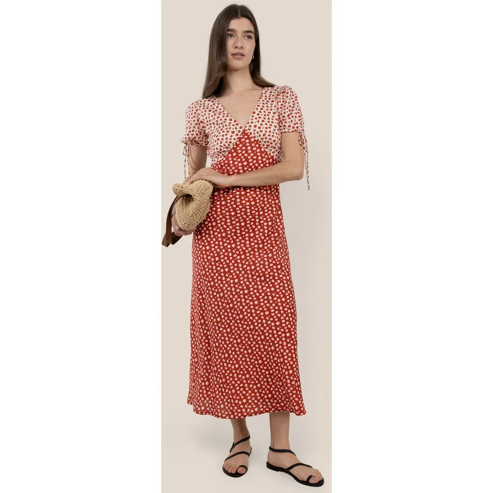 Vestido midi de mujer de flores sophie - El Ganso - FashionsVida