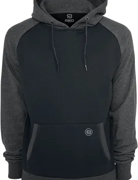 Kapuzenpullover für Männer schwarz/charcoal "Raglan Contrast Hoodie" von - Männer - male - RED by EMP - FashionsVida