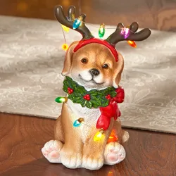 LED-Dekofigur Hund Weihnachtsdeko