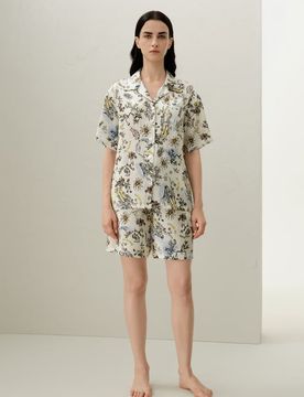 Ensemble Pyjama Manches Courtes Soie De Mûrier S