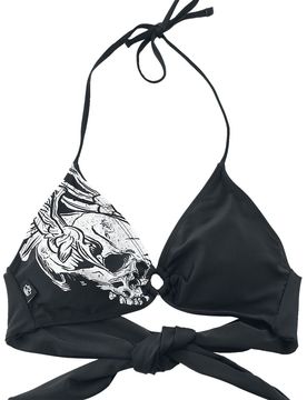 Rock Bikini-Oberteil - Mix And Match - M bis XXL - für Damen - Größe L - schwarz - Frauen - female