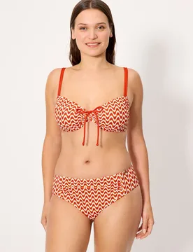 Tops de bikini reductor micropiqué estampado en copa d - Ysabel Mora - FashionsVida