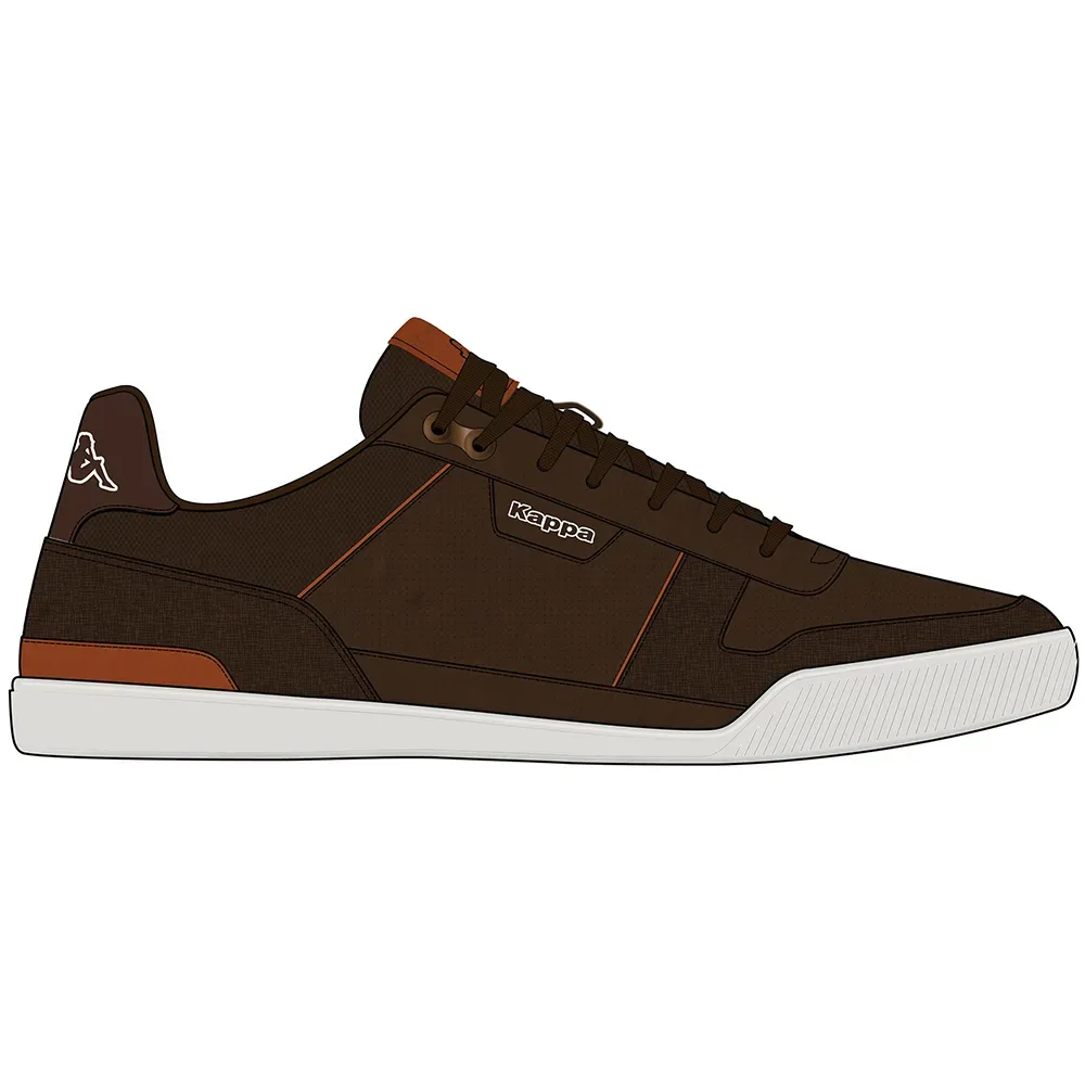 Sneaker Logo Lenom Brown Bean / Brown Reddish / White EU 46 - Kappa - FashionsVida