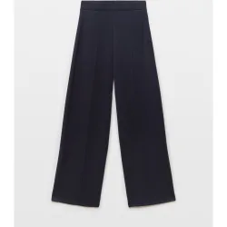 Pantalón ancho felpa de mujer