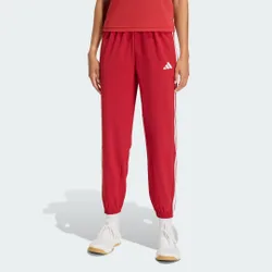 Pantaloni Train Essentials 3-Stripes Woven M Active Maroon / White