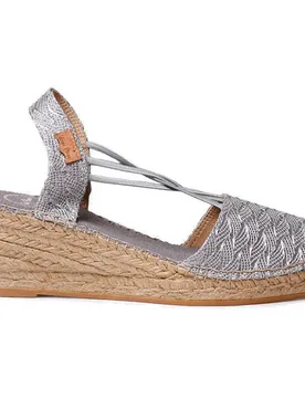 Pons Sandales Compensées En Sparte Tess-cg Silver EU 40
