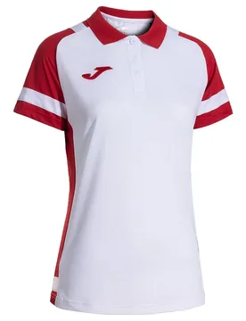 Lider Short Sleeve Polo White / Red L - Joma - FashionsVida