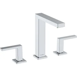 Grifo monomando para lavabo con 3 agujeros y vaciador automático push open Tecturis E