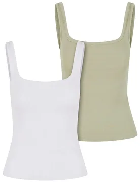 Débardeur Tb7513a 2 Unités White / Soft Salvia 5XL - Urban classics - FashionsVida