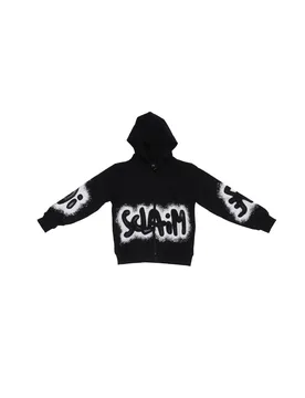 Bambino felpa 25idk58620 nero maglia bimbo con zip in felpa nero - DISCLAIMER - FashionsVida