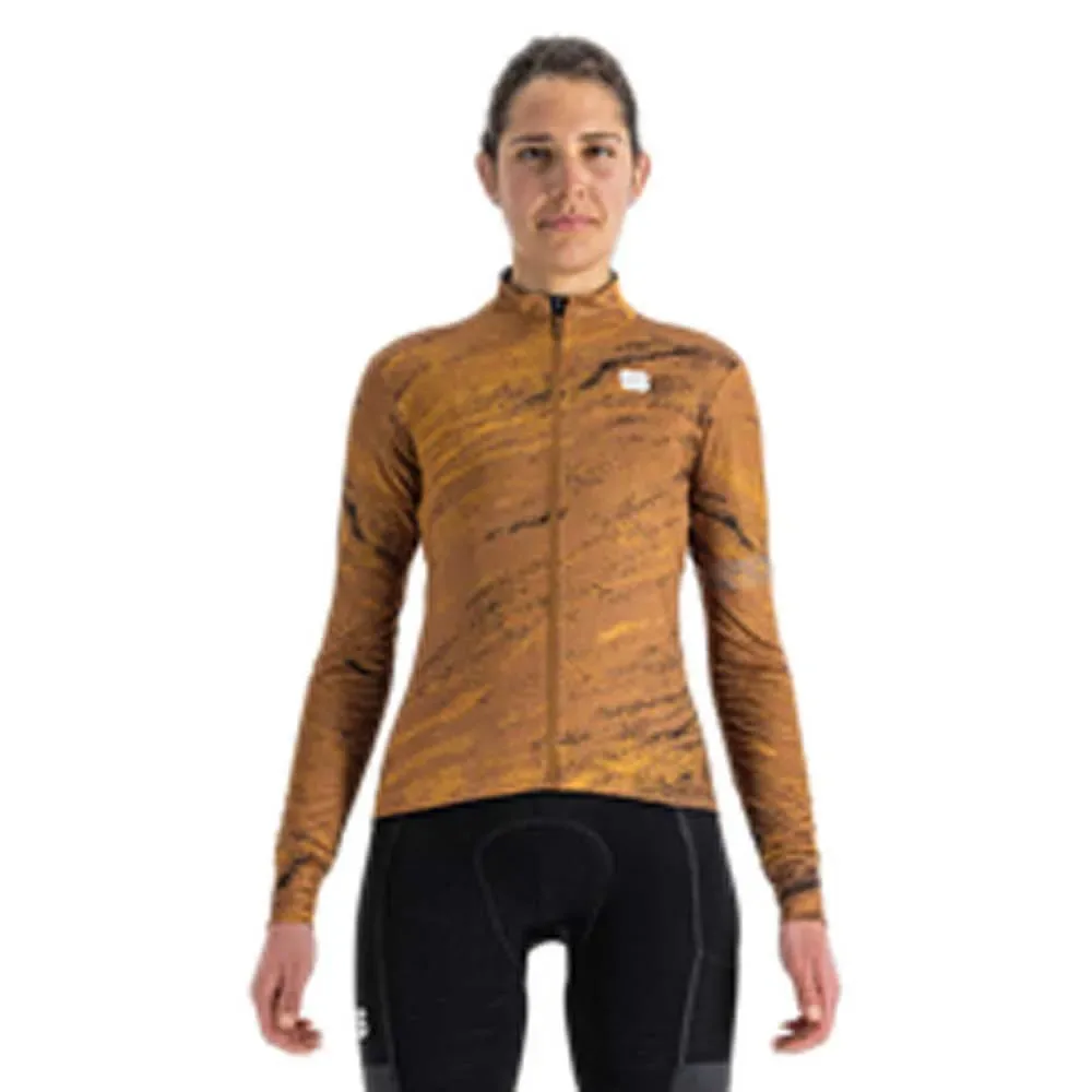 Maglia A Maniche Lunghe Cliff Supergiara Thermal Brown / Black - Sportful - FashionsVida