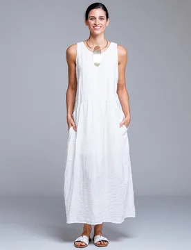 Vestido de playa largo sin mangas - Señoretta - FashionsVida