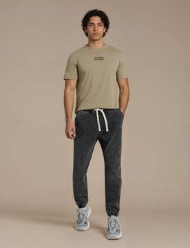 Jeans jogger con effetto lavato - grigio